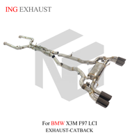 ING SUS304 X-Pipe Valved Catback pour BMW X3M F97 LCI S58 3.0T 2022+ |   Système de soudage TIG à quatre buses avec télécommande pour l'échappement - Vente en gros