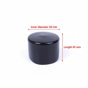 Capuchon d'extrémité en plastique pour barres d'armature, capuchon d'extrémité en vinyle noir personnalisé, capuchon rond en caoutchouc pour tuyau fileté, couvre-embouts de vis - Product Image 2