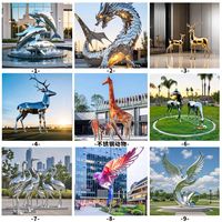 Escultura de Acero Inoxidable de Gran Escala Duke, Diseño Geométrico Abstracto Contemporáneo para Jardín, Plaza o Exterior, Montaje en Suelo