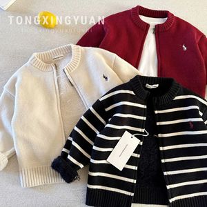 Tongxingyuan Boys Fleece Lined Knitted <b>Cardigan</b> <b>Thick</b> Winter Sweater Full Sleeve With Label And Tags - Product Image 1