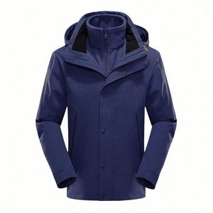 Design 2025 Wholesale Custom Hooded Windbreaker Waterproof Outdoor 3 In1 <b>Jacket</b> With Adjustable Cuffs and Zipper - Product Image 3