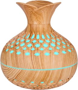 Diffuseur d'huiles essentielles à 7 couleurs changeantes Humidificateur d'air à ultrasons Grain de bois Lumières LED Diffuseur d'arômes pour la maison Vente en gros - Product Image 1