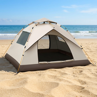 Tente de camping familiale imperméable en Oxford double couche, quatre saisons, avec armature droite, type pop-up, pliage automatique, 2 personnes
