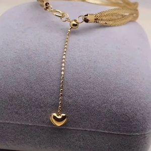 Pulsera Xinfly para Mujer 2024, Oro Puro de 18k, Cadena Trenzada de 3 Hilos de 5.5mm, para Mujeres y Niñas - Product Image 3