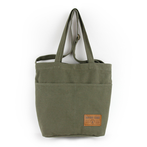 Sac fourre-tout professionnel personnalisé, écologique, grand, uni, en toile de coton, réutilisable, sac de shopping à bandoulière, deux poches, fermeture à glissière - Product Image 2