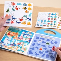 Juguete de libro de garabatos de agua, libro para colorear de agua reutilizable, juguete Montessori para niños, juguete educativo de aprendizaje temprano para bebés y niños pequeños