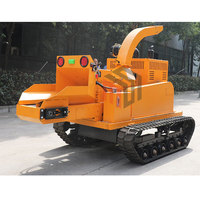 Broyeur de bois mobile sur chenilles en caoutchouc diesel pour le défrichement de tous les terrains
