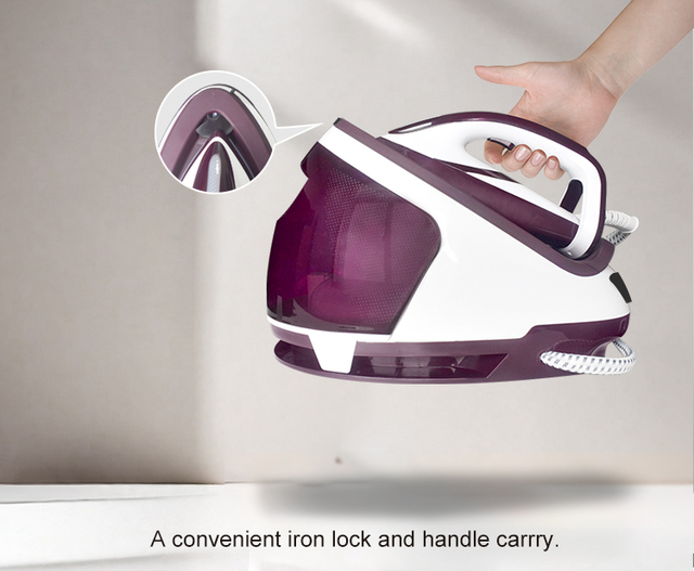 Powerful Boiler 3000W LCD LED Display Steam Station Anodize Soleplate Electric Steam Generator Iron CE Certified Rapid Heat