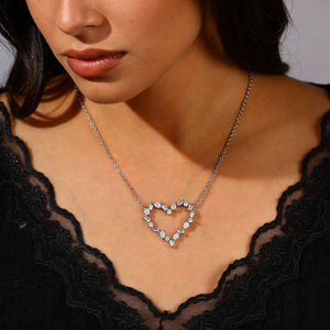 Collar con Colgante de Corazón de Circonita Cúbica, Joyería de Moda para Mujer, Regalo de San Valentín <span class=keywords><strong>2026</strong></span>, Varias Formas Geométricas - Product Image 5