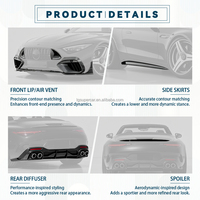 Kit carrosserie en fibre de carbone style B pour Mercedes SL63 SL43 : Lame avant, cache-antibrouillard, calandre, jupes latérales, lame arrière, spoiler – Ajustement parfait