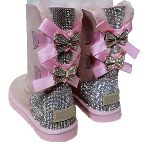 Ingrosso su misura per donna stivali da neve invernali caldi da esterno Anti-skid stivali da montone con fiocco all'ingrosso stivali da neve - Product Image 6