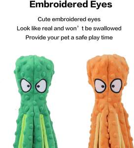 Toptan özel ahtapot şekli köpek gıcırtılı oyuncaklar hiçbir doldurma peluş köpek kedi oyuncak <span class=keywords><strong>Pet</strong></span> çiğnemek oyuncaklar - Product Image 4