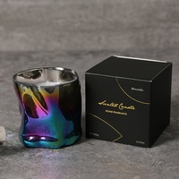 Bougie parfumée artisanale moderne de luxe, pot de bougie parfumée, arôme longue durée, cire de soja de qualité supérieure, verre, mariage, vacances, nouvel an