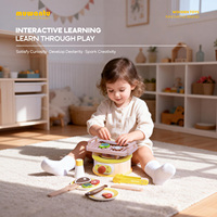 Jeu de simulation de cuisinière et barbecue en bois Muwantu avec ustensiles et accessoires complets pour enfants – Jeu de rôle pour tout-petits