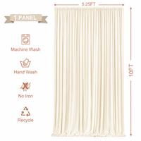Rideau de fond de scène en tissu polyester blanc et rouge de 1,58 m x 3,05 m pour décoration d'événements, soyeux et doux comme la soie de lait, vente en gros