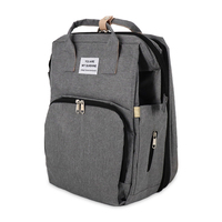 Sac à Dos à Langer Imperméable Portable Multifonctionnel Grande Capacité pour Maman avec Lit Bébé Pliant et Station de Change