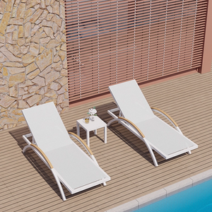 Mobilier d'extérieur contemporain en alliage d'<span class=keywords><strong>aluminium</strong></span> Chaise longue pour cour moderne parc hôtel jardin <span class=keywords><strong>Bain</strong></span> <span class=keywords><strong>de</strong></span> <span class=keywords><strong>soleil</strong></span> pour se prélasser - Product Image 4