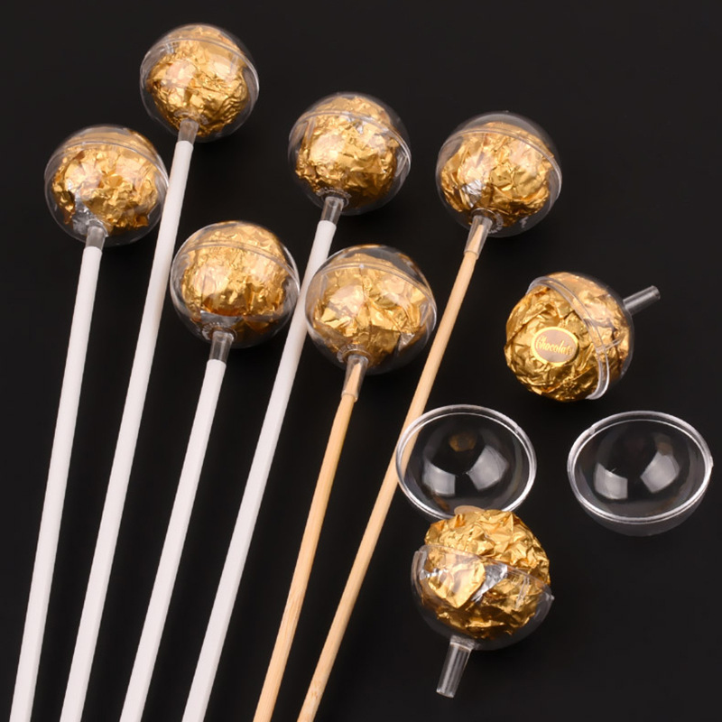 Milisten Lot De 50 Boîtes à Chocolat Rondes En Plastique Transparent Pour Emballage De Bonbons, Bonbons, Support Pour Fleurs, Pour Anniversaire, Mariage, Pâques, Carnaval