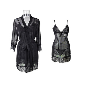 Lingerie Sexy Chemise de Nuit Chaude en Dentelle pour Femme, Babydolls Exotiques Robe Transparente Pyjama Érotique Sexy - Product Image 1