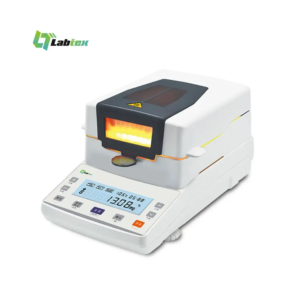Labtex 1mg Grain Halogen Moisture Content Tester 110g Capacity Digital Display for Coffee Rice Maize Food