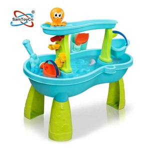 SamToyCn Enfants Cascade Sable <span class=keywords><strong>Table</strong></span> D'<span class=keywords><strong>eau</strong></span> D'été En Plein Air <span class=keywords><strong>Activité</strong></span> Sensorielle Jouer Jeu Plage Jouets pour Enfants Toddlers Age 3-5 - Product Image 1