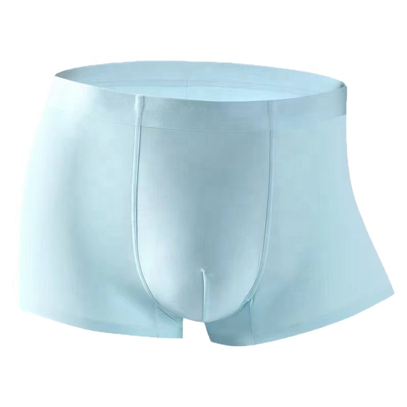 Sexy voor mannen zomer dunne transparante Ice Silk Boxer ademende mannen comfortabele elastische onderbroek eenmalig ondergoed heren, zwart, XL