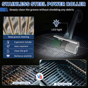 Cepillo de Limpieza Eléctrico de Doble Cabezal con Rotación y Luz LED para Parrillas de Barbacoa, Herramientas Eléctricas para Limpiar Parrillas de Barbacoa - Product Image 3
