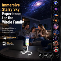Projecteur Galaxie à Commande Tactile, Ciel Étoilé, Lampe de Nuit LED RGB, Planétarium Aurore, Lampe de Projection LED USB pour Enfants