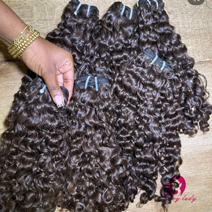 Rambut Manusia Keriting Burma yang Teratur, Rambut Mentah Virgin India Bergelombang, Bundel Rambut Vietnam Bergelombang Alami - Product Image 1