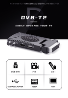 Prix de gros d'usine Décodeur numérique terrestre Full HD Scart H.265 10 bits DVB-T2 PVR EPG Récepteur TV DVB T2
