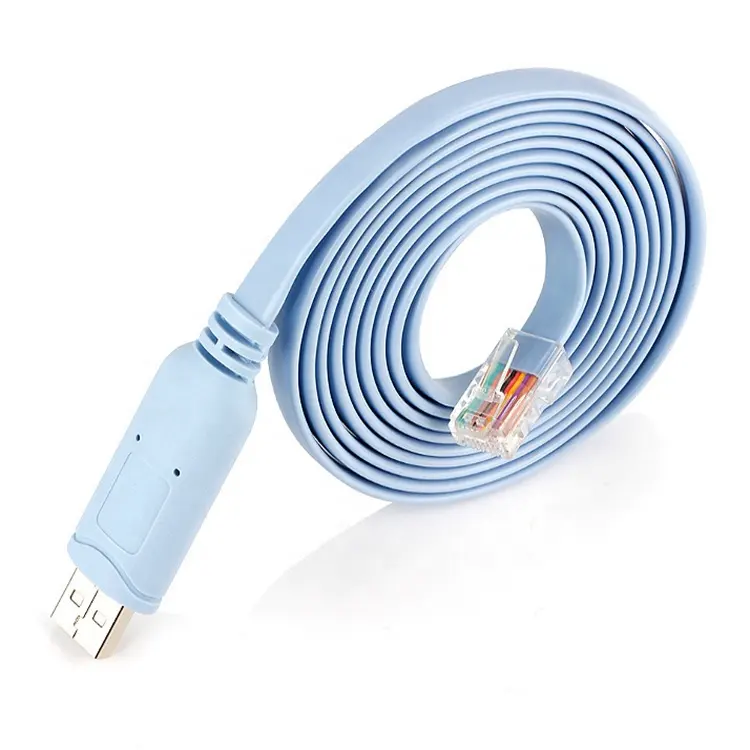 Male Male Usb Cable Oem 6Ft Ftdi Chip Usb 2.0 A B Male To Rj45 Male Rs232 Adapter Cable