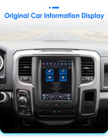 CARUPEZ Stereo Mobil Android 9.7 inci GPS untuk Dodge Ram 1500/2500/3500 2013-2018 Model Vertikal Tesla 8 Core 7862S GPS DSP