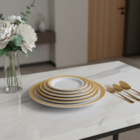 Vaisselle en mélamine de qualité supérieure, vente chaude, assiettes et plats ronds