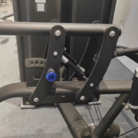 Máquina de remo sentado para entrenamiento de fuerza en gimnasio con selección de carga por pin, para remo medio
