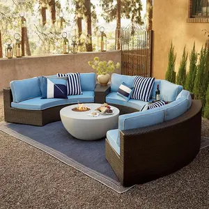 Импортный садовый уличный диван из Индонезии, мебель для гостиной из ротанга, Плетеный огонь, стол из Хьюстона, Камбоджа