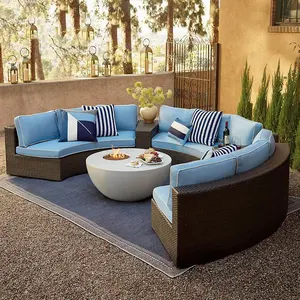 Indonesien Import Garten Outdoor Sofa Rattan Wohnzimmer Möbel Korb Feuerstelle Tisch aus Houston Kambodscha