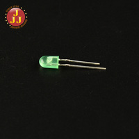 Lentille diffuse de lumière verte ovale de 5mm LED