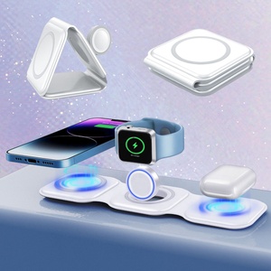 Cargador inalámbrico plegable 3 en 1, almohadilla de carga inalámbrica rápida magnética compatible con iPhone 14/Max/13 Apple Watch <span class=keywords><strong>AirPods</strong></span> <span class=keywords><strong>Pro</strong></span> - Product Image 5