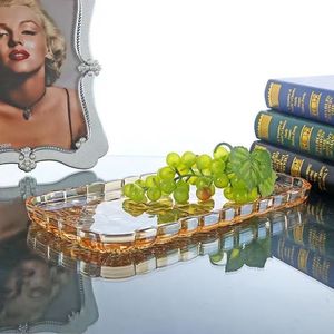 Plateau à fruits en <span class=keywords><strong>verre</strong></span> transparent épaissi, plateau de service <span class=keywords><strong>rectangulaire</strong></span>, plateau de présentation pour la maison, le salon, la cuisine, les desserts, les collations, les gâteaux - Product Image 5