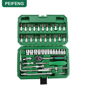 Bộ dụng cụ sửa chữa nhà cửa và ô tô chuyên nghiệp 46 món bằng thép Chrome Vanadium, chất lượng OEM, kèm hộp đựng cứng, bao gồm máy mài, máy khoan, tua vít và dụng cụ cầm tay - Product Image 1