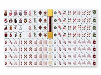 Tuiles de Mahjong en acrylique dorées de Noël, style américain, jeu portable et durable pour quatre joueurs
