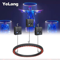 Éclairage annulaire à faisceau cinétique en aluminium LED RGBW Color Lift Winch System Lighting With Dmx512 for Bar Club DJ Disco Concert Show