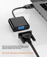 Brandneuer HDTV zu VGA 1080P Video-Adapter mit 3,5mm Audio-Stromanschluss Kundenspezifisches OEM für Laptop PC TV-Box Desktop-Projektor