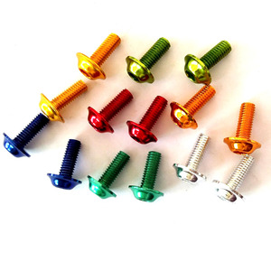 M5x16 Pernos de bloque de freno de bicicleta <span class=keywords><strong>Ti</strong></span>/Golden/Rainbow GR5 TC4 Tornillo de titanio M5M6 - Product Image 1