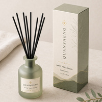 Diffuseur de parfum d'ambiance à bâtonnets, diffuseur à bâtonnets d'arôme noir, bouteille en verre rose, diffuseur décoratif à bâtonnets