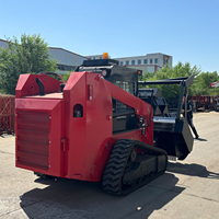 Foreste grande 1200KG cingolato Cummins 75HP motore EPA Diesel Skid Steer Loader con Forest tracciatrice