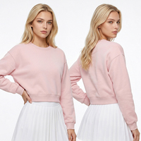 Pull-over rose cœur tendance en coton épais, nouveau style 2026, avec logo de créateur, vente en gros, best-seller