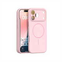 Coque magnétique Soft-Tech en silicone liquide avec protection contre les chutes et protection de l'appareil photo pour iPhone 17 Air 17 Pro Max 16 Pro Max