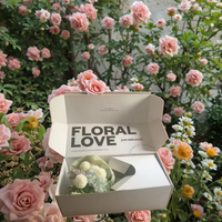 Cajas de Flores Corrugadas Personalizadas de Alta Calidad para el Día de la Madre, Cajas de Regalo Florales Creativas, Embalaje Biodegradable con Relieve