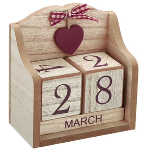 Bloques de Calendario de Madera (Perpetuo / Reutilizable) - Product Image 6